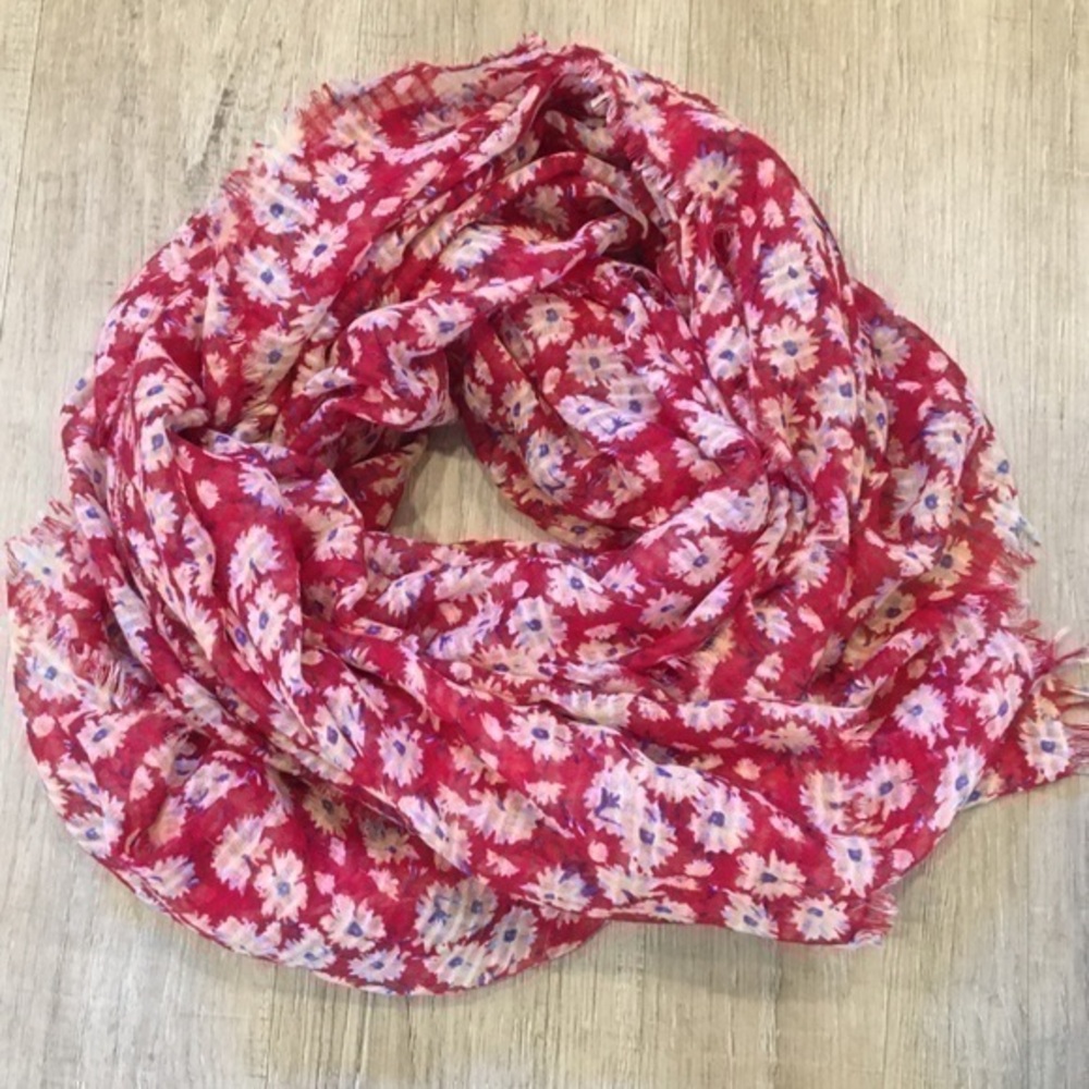 Next Red And White Floral Scarf